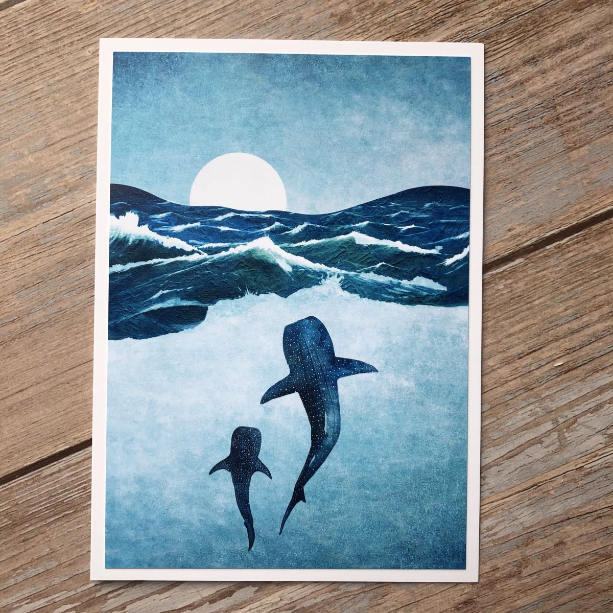 Ocean Whale Greetings Card