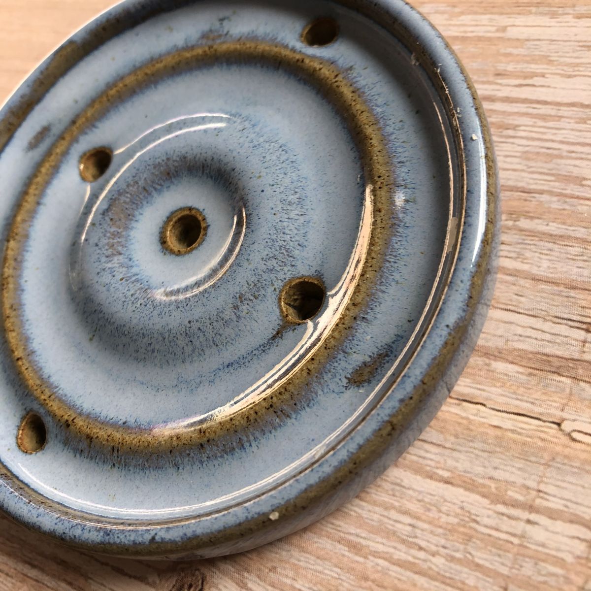 Aqua Blue Handmade Ceramic Soap Dish