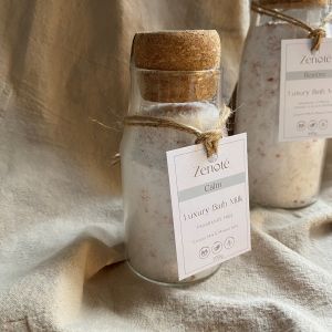 Calm Bath Milk in a Glass Bottle